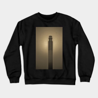 Foggy Lighthouse In Sepia Crewneck Sweatshirt
